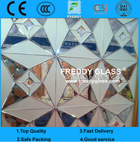 3 Mm Colored Patterned Mirror/Rolled Mirror/Figured Mirror/Tinted Stained Mirror